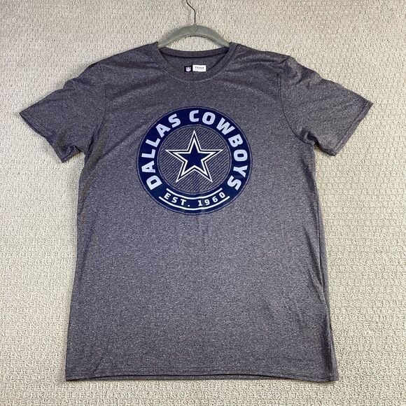 Dallas Cowboys NFL Team Apparel Men's Gray Heather Short Sleeve T-Shirt Size S - Picture 1 of 6